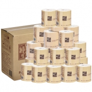 蓝漂 本色卷纸 纯竹工坊不漂白竹浆 有芯有膜卷纸130g*4层*30卷