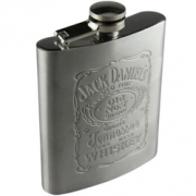 Jack Daniel`s 杰克丹尼 便携式不锈钢酒壶 250ml  折19.5元/件（2件5折）
