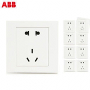 ABB 永致系列 AH205 五孔插座 10只装