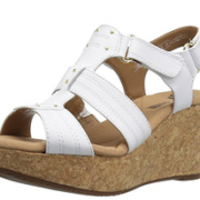 中亚prime会员！17年夏季新款 Clarks 其乐 Annadel Orchid 女士真皮坡跟凉鞋
