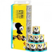 BABO 斑布 本色卫生纸 功夫熊猫系列 4层140g有芯卷*12卷 *3件