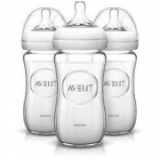 中亚Prime会员！Philips 飞利浦 AVENT 新安怡 天然玻璃奶瓶 8盎司 3件装