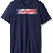 两色可选！Calvin Klein Jeans Rainbow Logo男T恤
