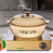 镇店之宝，VISIONS 康宁 VHS-220-GD/CN电陶炉+4L透明锅组合