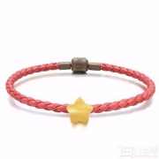 限Prime会员，周生生 足金Charme串珠系列幸运星转运珠88335C 送专用配绳
