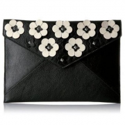 Rebecca Minkoff 瑞贝卡明可弗 Floral Applique Leo女士真皮印花信封手拿包 Prime会员免费直邮