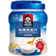 【京东超市】桂格（Quaker）早餐谷物 膳食纤维 快煮 快熟 燕麦片 1000克 罐装 （新老包装替换中） *9件