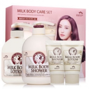 SOMANG 所望 牛奶身体护理4件套（沐浴露750ml+身体乳500ml+沐浴身体50ml*2）