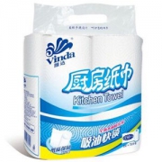 【京东超市】维达(Vinda) 卷纸 厨房用纸 75节*2卷 水滴花纹