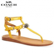 COACH 蔻驰 女士真皮凉鞋 3折$49.99