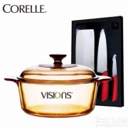 康宁 VISIONS 晶彩透明锅 VS32 3.25L+刀具三件组