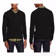 限S码，Original Penguin 企鹅牌 Saddle Raglan 男士纯羊毛V领套头衫 Prime会员凑单免费直邮到手￥170