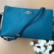 COACH蔻驰Leather Lyla Double Gusset Crossbody女士单肩斜挎包 多色可选