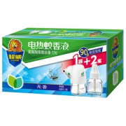超威 电蚊香液（无香型）驱蚊液40ml/瓶*2+直插式加热器