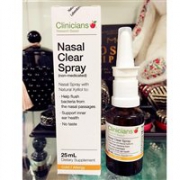 新西兰医生专业推荐：Clinicians天然无刺激鼻炎喷雾缓解鼻炎症状25ml*4瓶