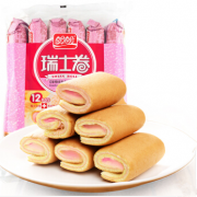 限地区：盼盼 瑞士卷 草莓味卷式夹心蛋糕 240g（内装12枚）