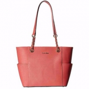 美亚prime会员专享，Calvin Klein Saffiano 女士真皮手提大号托特包