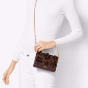 Michael Kors Yasmeen 小牛皮花朵手拿斜挎包 3.1折 $246.25（$296.25-50）