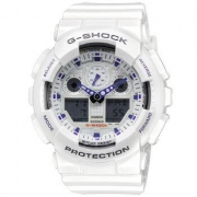 CASIO 卡西欧 G-SHOCK GA-100A-7A 男款防磁双显腕表