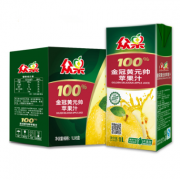 折约3.3元/L：众果 金冠黄元帅苹果汁 1L×6盒 便携装