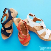 17年夏季新款，Clarks 其乐 Annadel Orchid 女士真皮坡跟凉鞋 Prime会员免费直邮