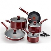 T-fal 特福 红点不粘锅红色 14件套