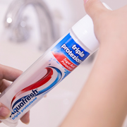 意大利进口 Aquafresh 真空按压直立式三色立体牙膏 100ml*3支 包邮包税