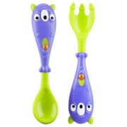 Nuby 努比 宝宝辅食训练 小怪兽叉勺组*2件