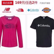 The North Face，Columbia等 17年新款 男女休闲T恤