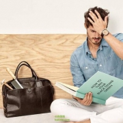 Fossil 化石 Wyatt系列 男士真皮公文包 $149.99