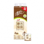 清风（APP） 原木纯品 3层卫生卷纸270段*10卷