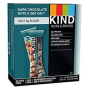KIND Nuts Spices 系列黑巧克力坚果海盐能量棒 一盒12块
