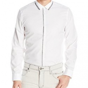Calvin Klein Printed Trim Collar男衬衫