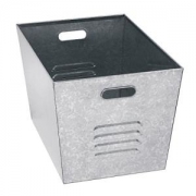 EDSAL 镀锌板储物箱 收纳箱 铁质耐用 一箱6个 尺寸：430x310x285mm Edsal galvanized storage bin, pack of 6(供应商直送)