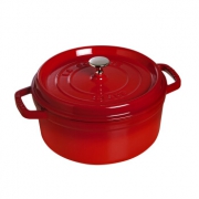 Staub    经典系列 珐琅铸铁炖锅 20cm 樱桃红 双立人旗下