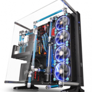 Tt（Thermaltake）Core P5 黑色 开放式机箱（为DIY水冷设计/支持长显卡/可壁挂/双U3/游戏水冷机箱）739元