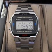 Casio卡西欧 金属表带A164WA-1 男士石英腕表
