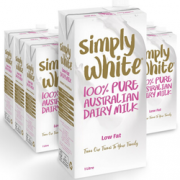 限广东地区！Simply white 低脂UHT牛奶 1L*12盒  46.57元（55元，199-50）