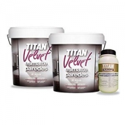 TITAN 堤丹 天鹅绒系列净味环保内墙漆4L面漆两桶+1L超浓缩底漆一桶套装
