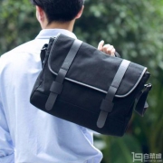 网易严选 英伦帆布斜挎剑桥包