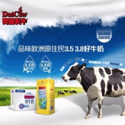 法国进口，荷兰乳牛 全脂牛奶 1L*6瓶*4箱