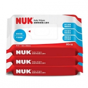 NUK  超厚特柔 婴儿湿巾 80片X3包 *2件