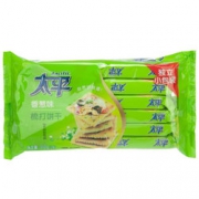 双重优惠！太平 梳打饼干（香葱口味）300g/袋（12独立包）  4元（10.5元，2件5折+用券）