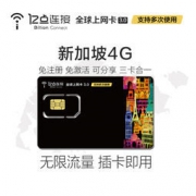 高速4G： 新加坡 3-12天电话卡