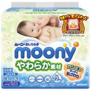 moony 日本尤妮佳 湿巾（柔软型）80片×3包