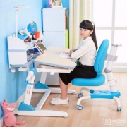 心家宜 手摇机械升降儿童学习桌椅套装M110+M207