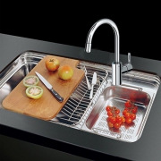高仪（GROHE ）  860mm大双槽水槽 + 重锤式抽拉龙头