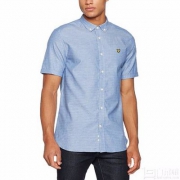 限S码，LYLE & SCOTT 苏格兰金鹰 男士休闲短袖衬衫 直邮含税