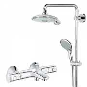 GROHE 高仪 全欧洲进口按键保颂大顶喷4键11式出水富氧双花洒115mm大手持 恒温淋浴手持花洒套装129111 [80周年定制]（7折优惠码）