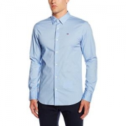 Hilfiger Denim Mens Original Stretch Slim Fit Long Sleeve Casual Shirt